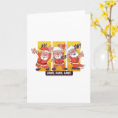 Carte Père Noël de Noël dansant (Fleur jaune)