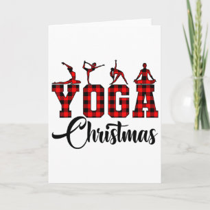 Carte Père Noël de Noël drôle méditant amateur de yoga