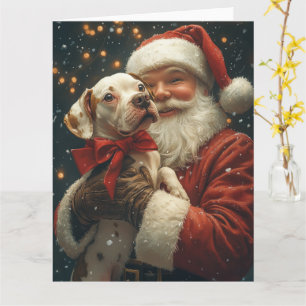 Carte Père Noël de Noël Festif Américain Stafforshire