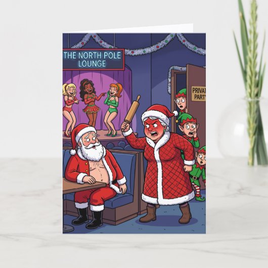 Carte Père Noël démasqué (Devant)