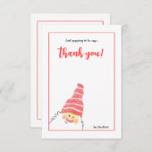 Carte Père Noël dessinée à la main (Devant / Derrière)