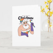 Carte Père Noël drag queen (Fleur jaune)