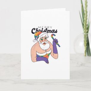 Carte Père Noël drag queen