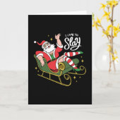 Carte Père Noël Drag Queen (Fleur jaune)