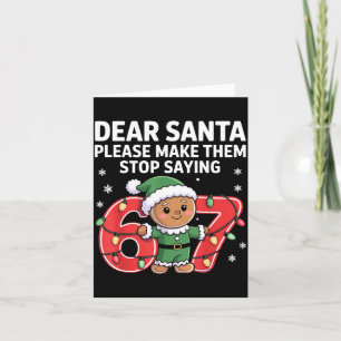 Carte Père Noël drôle Arrêt 67 Pain d'épice Six Sept Mem