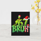 Carte Père Noël drôle Bruh Noël Meme 6 Cadeau Hommes, Fe (Fleur jaune)