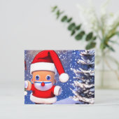 Carte Père Noël drôle de Noël (Debout devant)