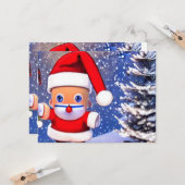 Carte Père Noël drôle de Noël (Devant/Arrière en situation)