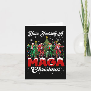 Carte Père Noël drôle Trump Joyeux M.a.g.a Noël Ch