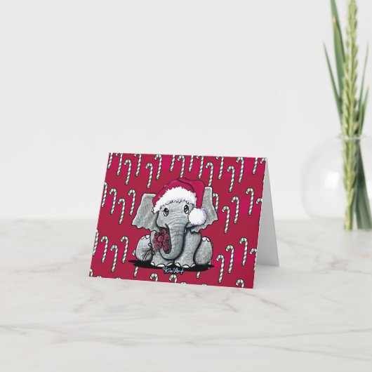Carte Père Noël Elephant Christmas Card (Devant)
