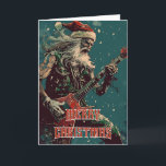 Carte Père Noël en métal lourd<br><div class="desc">Souhaitez à quelqu'un un un Noël en mouvement !</div>