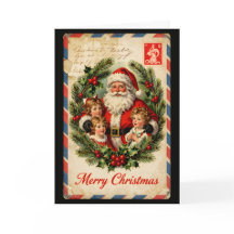 Père Noël Enfants Courrier aérien vintage
