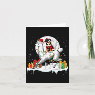Carte Père Noël Entlebucher Mountain Riding Llama Christ