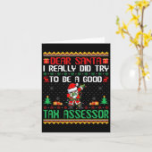 Carte Père Noël Essaie D'Être Un Bon Essor Fiscal - Fun  (Fleur jaune)