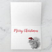 Carte Père Noël et Écureuil (Intérieur)