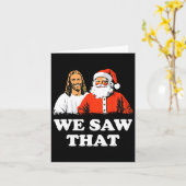 Carte Père Noël Et Jésus Nous Avons Vu Que Joyeux Noël D (Fleur jaune)