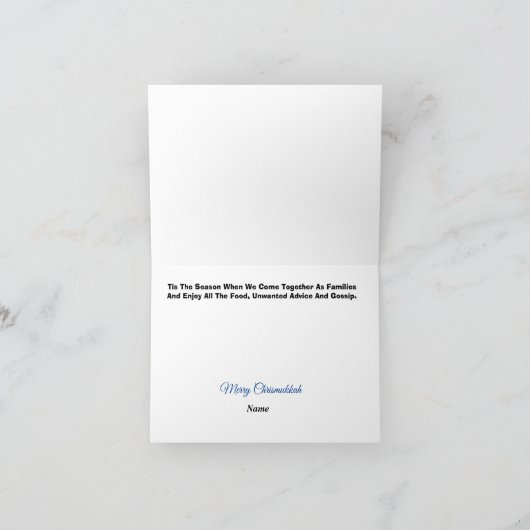 Carte père Noël et juif en pain d'épice Man Chrism (Intérieur)