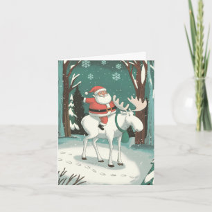 Carte Père Noël et l'orignal