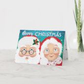 Carte Père Noël et Mme Claus Noël (Devant)