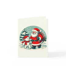 Père Noël et petit ours polaire