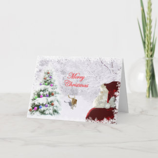 Carte Père Noël et Reindeer