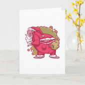 Carte Père Noël farts (Fleur jaune)