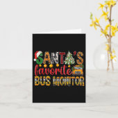 Carte Père Noël Favori Bus Monitor Noël Enfants Garçons  (Fleur jaune)