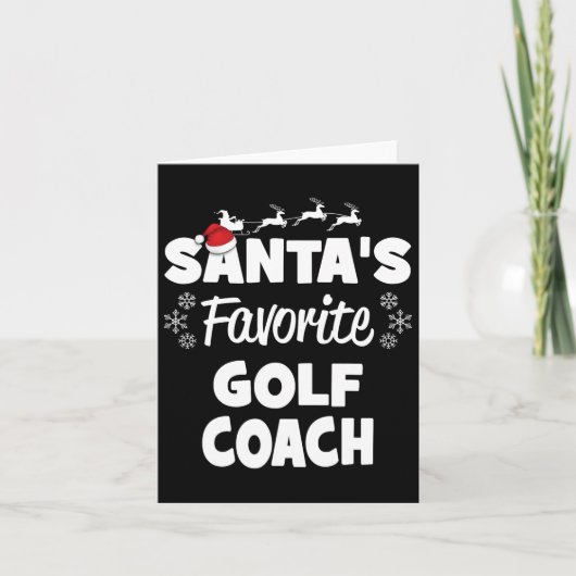 Carte Père Noël Favori Golf Coach Fun Christmas Matching (Devant)