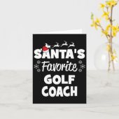 Carte Père Noël Favori Golf Coach Fun Christmas Matching (Fleur jaune)