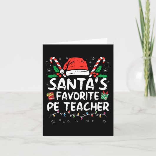 Carte Père Noël Favori PE enseignant Noël Père Noël Fun (Devant)