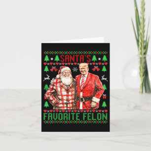 Carte Père Noël Favorite-felon Funny 2024 Trump Noël