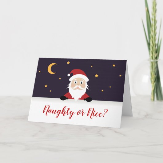 Carte Père Noël gentil ou méchant (Devant)