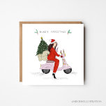Carte père Noël girl, noël,<br><div class="desc">père Noël girl,  sketch de mode par meghaillustration !</div>