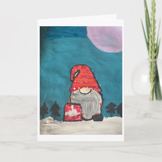 Carte Père Noël Gnome (Devant)