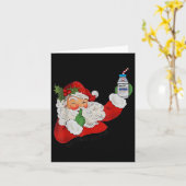 Carte Père Noël Helper Icu Crna Propofol Pharmaciste Inf (Fleur jaune)