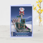 Carte Père Noël hilarant (Fleur jaune)