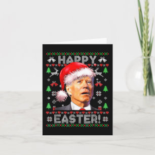 Carte Père Noël Joe Biden Joyeux Pâques Laid Noël 1