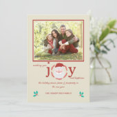 Carte père Noël Joy Photo Holiday (Debout devant)