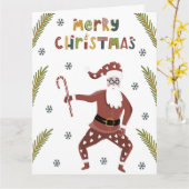 Carte Père Noël Joyeux Noël Card (Fleur jaune)