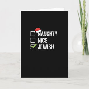Carte Père Noël juif Noël méchant gentil