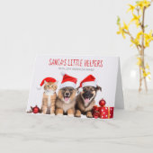 Carte Père Noël Little Helpers (Fleur jaune)