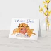 Carte père Noël Lucia avec le sens (Fleur jaune)