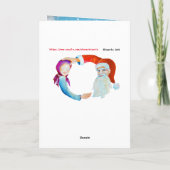 Carte Père Noël magique avec fille de bébé lunatique (Dos)