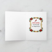 Carte Père Noël manger des cookies (Intérieur)