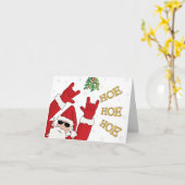 Carte Père Noël méchant (Fleur jaune)