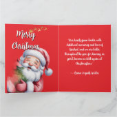 Carte Père Noël mignon drôle & typographie (Intérieur)