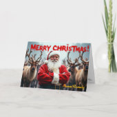 Carte Père Noël moderne (Devant)