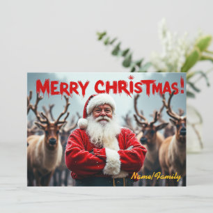 Carte Père Noël moderne