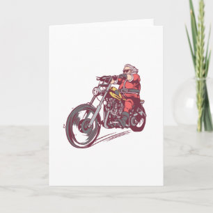 Carte Père Noël motard