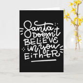 Carte Père Noël ne croit pas en toi non plus _1  (Fleur jaune)